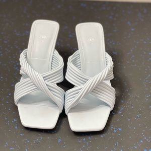 Sky Blue Zara mules
